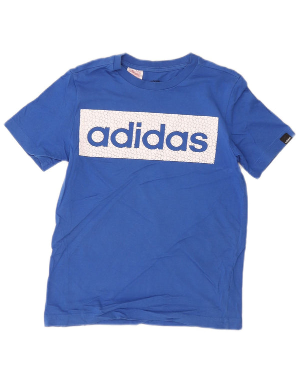 Adidas drenge grafisk t-shirt top 11-12 år blå bomuld
