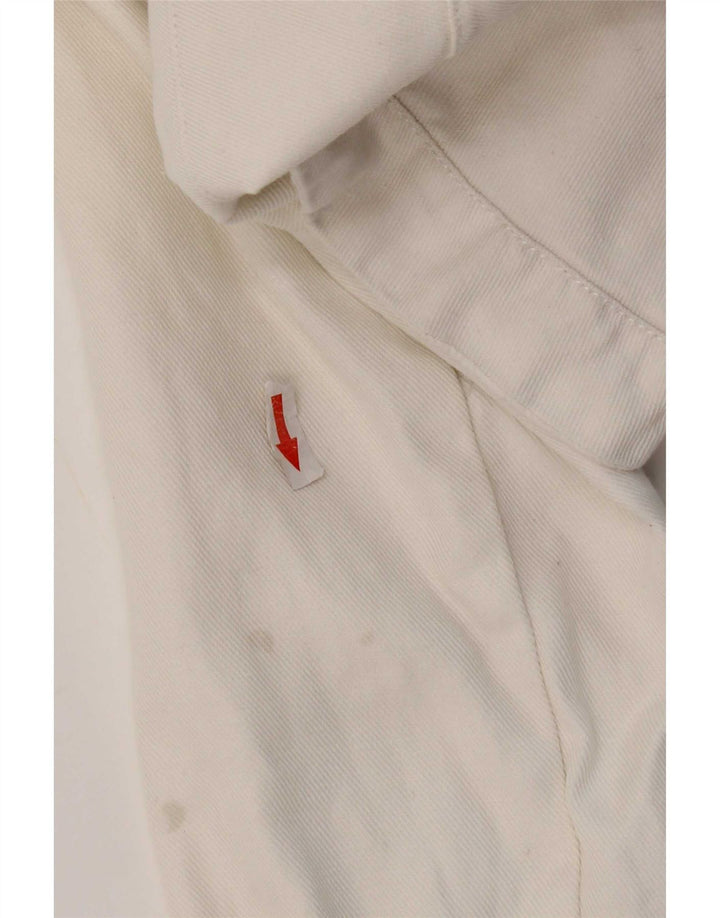 Zara Womens Open Bolero Jacket UK 12 Medium White Bomuld