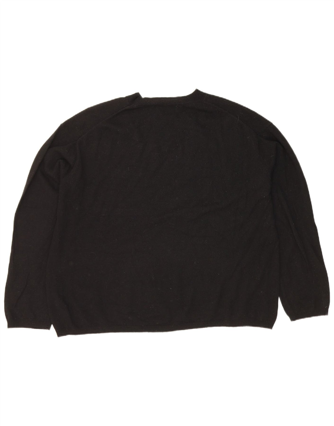 Zara Dame Oversized Crew Neck Jumper Sweater UK 14 Medium Black