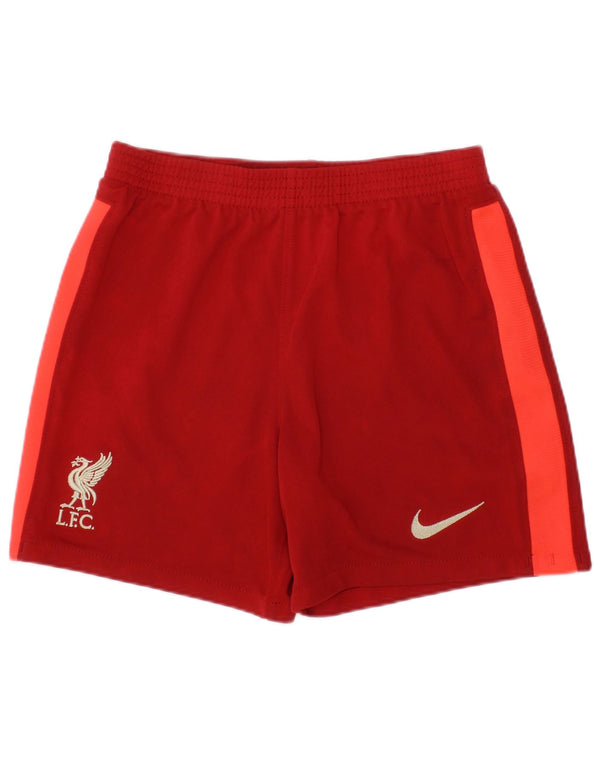Nike Boys Liverpool Sports Shorts 6-7 år Large Red Colourblock Polyester