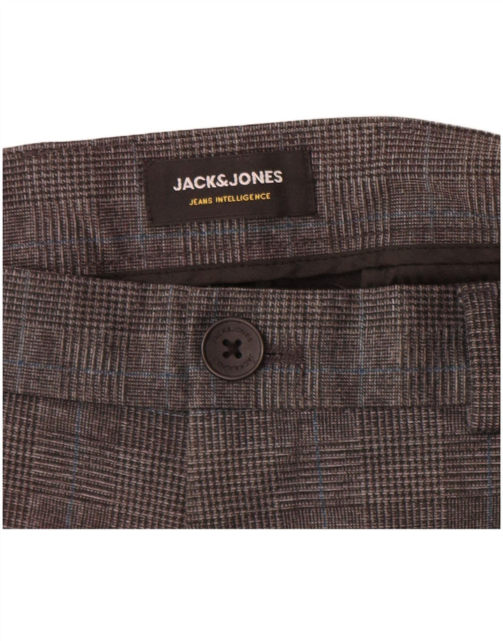 Jack & Jones Herre Slim Chino Bukser W32 L34 Grå Houndstooth Polyester
