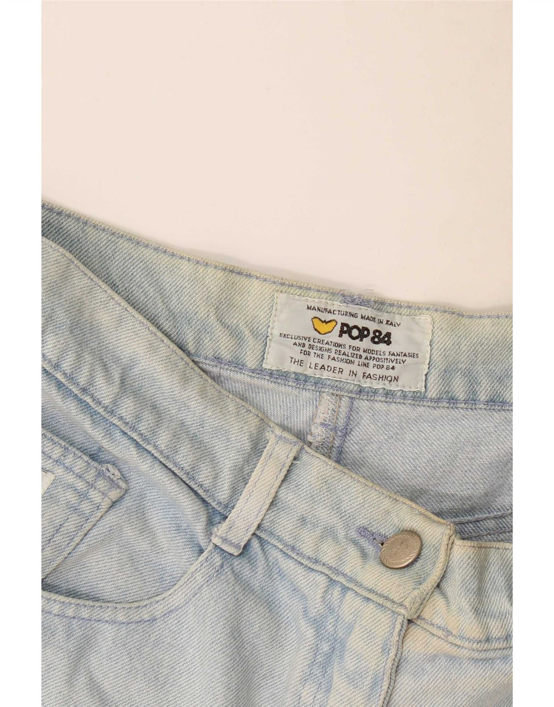 POP 84 denimshorts til kvinder W28 Mellemblå