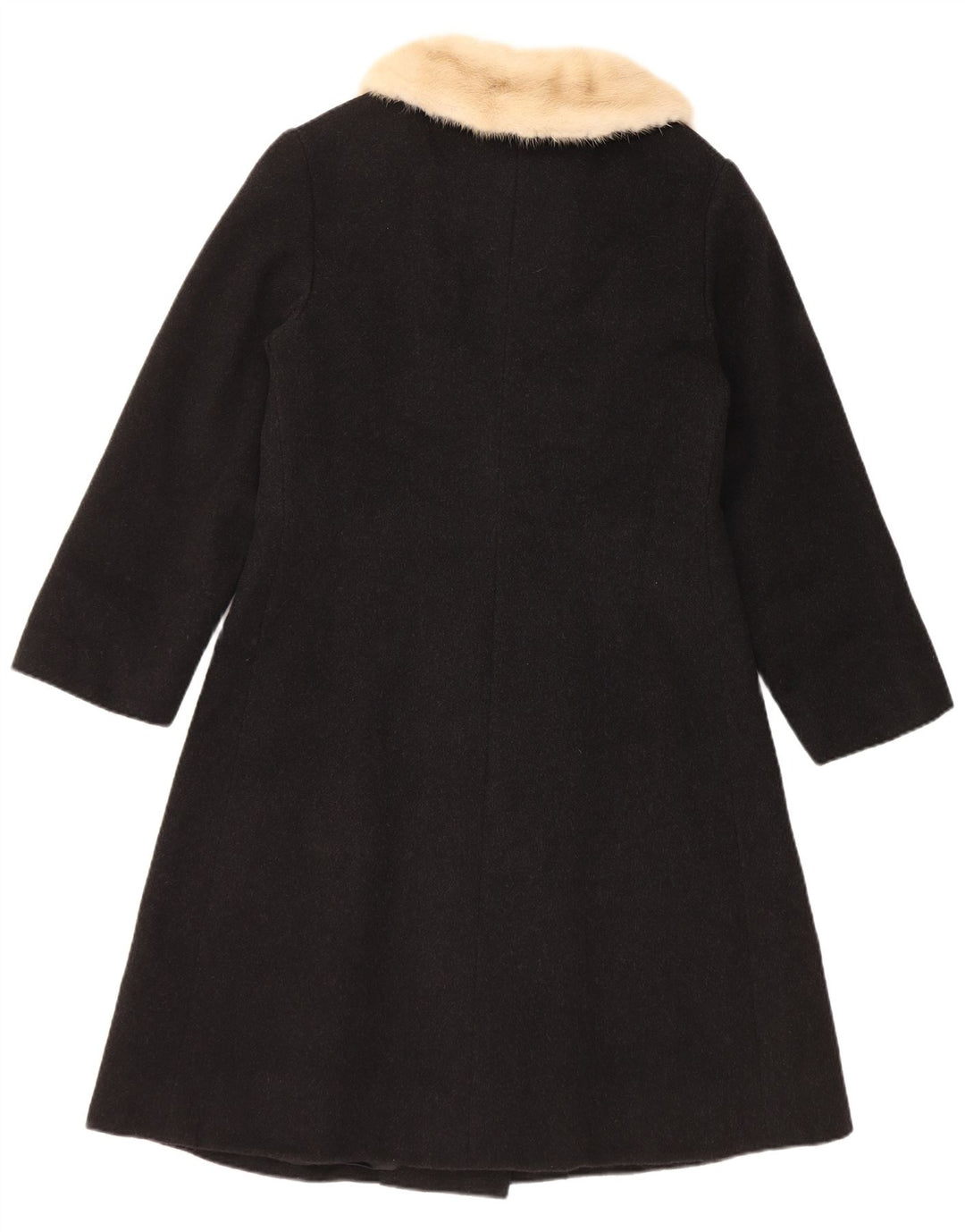 Vintage overfrakke til kvinder UK 10 Small Black