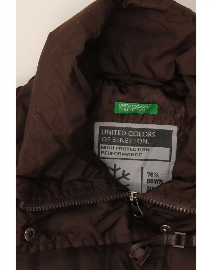Benetton Womens Polstret Frakke UK 14 Medium Brown