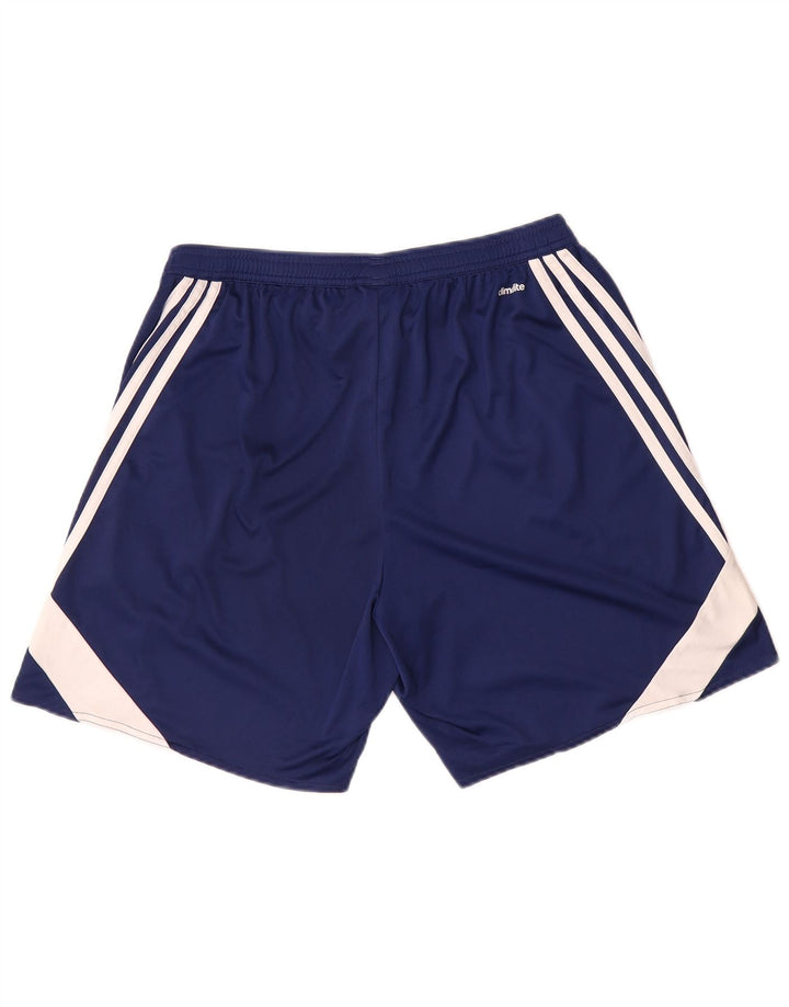 Adidas Herre Climalite Sportshorts Large Navy Blue Colourblock Polyester