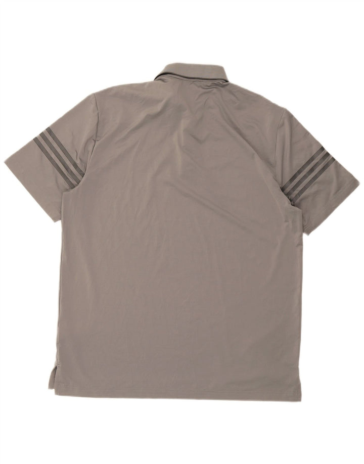 ADIDAS Poloskjorte til mænd, stor grå polyester