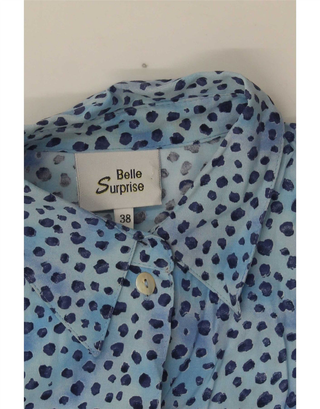 Belle Surprise kortærmet skjorte til kvinder EU 38 Medium Blue Animal Print
