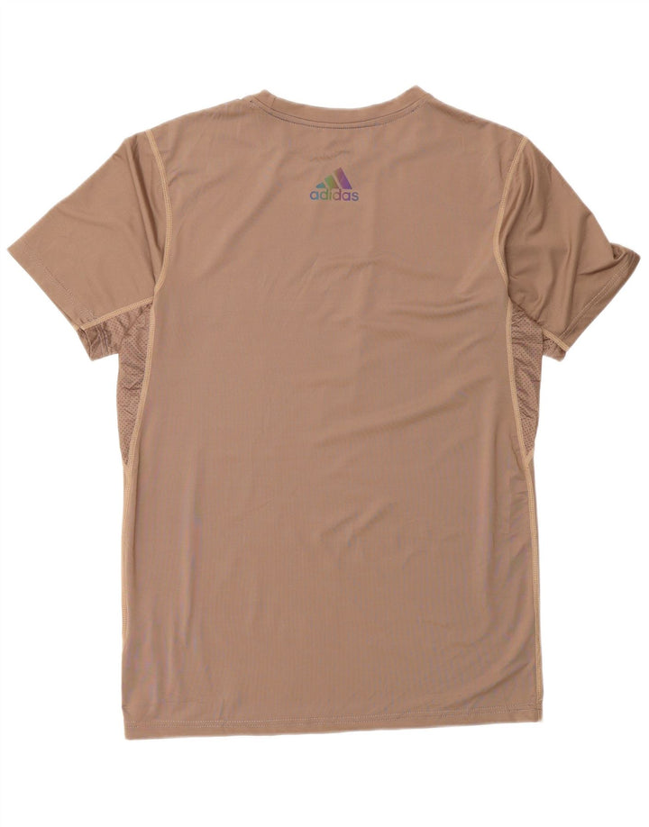 Adidas Herre Aeroready Grafisk T-Shirt Top Stor brun polyester