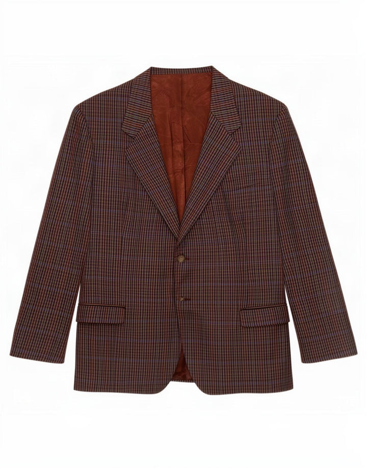 Vintage herre 2-knaps blazerjakke UK 40 Stor flerfarvet Houndstooth