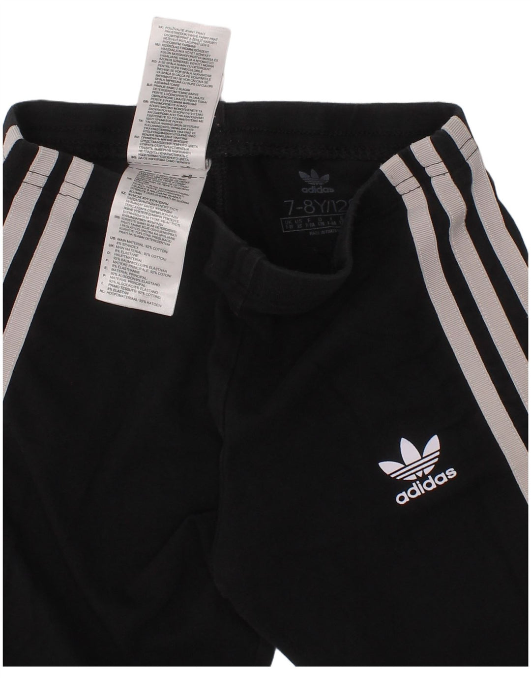 Adidas pigeshorts 7-8 år sort bomuldssport
