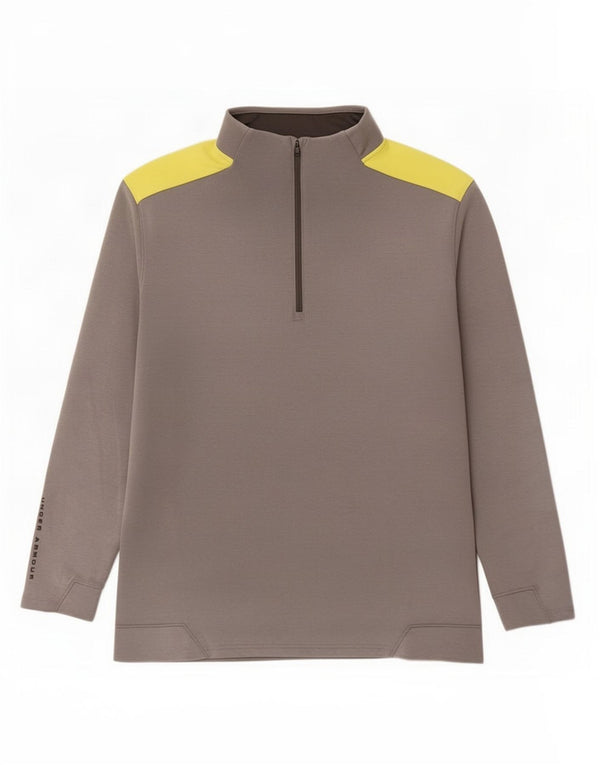 Under Armour Herre Cold Gear Pullover Træningsdragt Top 2XL Grå Colourblock