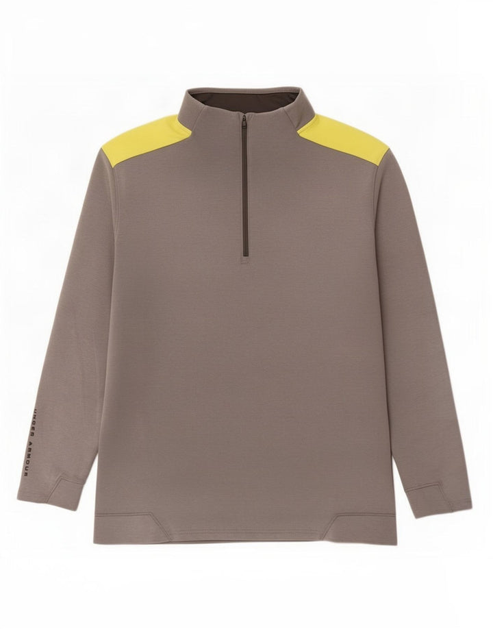 Under Armour Herre Cold Gear Pullover Træningsdragt Top 2XL Grå Colourblock