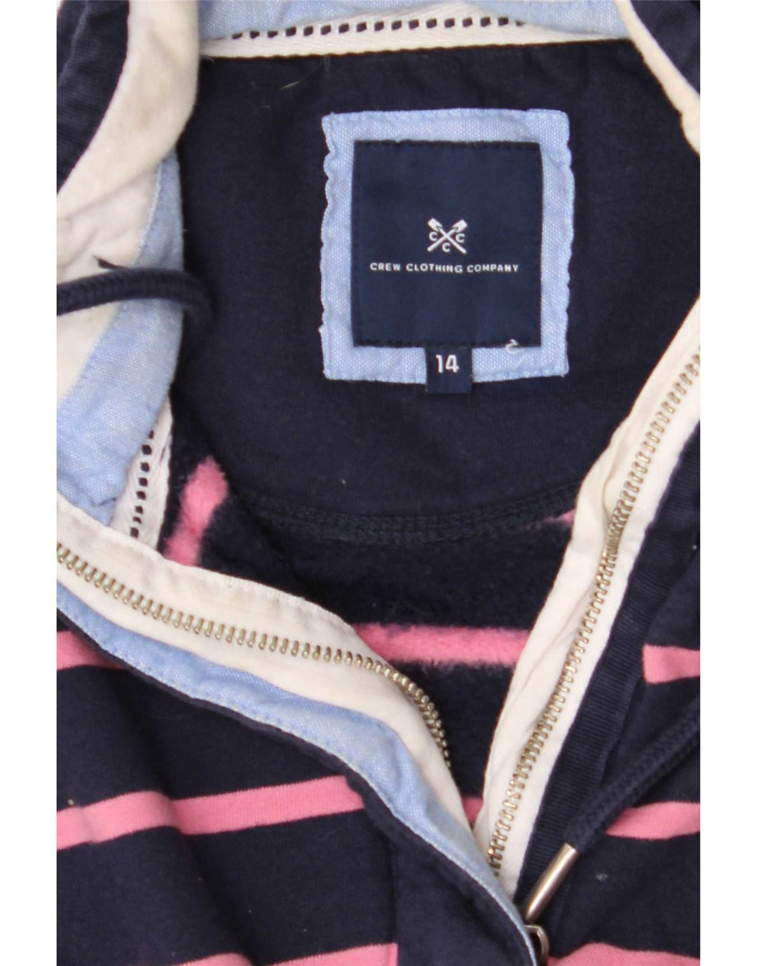 Besætningstøj Dame Sweatshirt Jumper UK 14 Mellem marineblå stribet