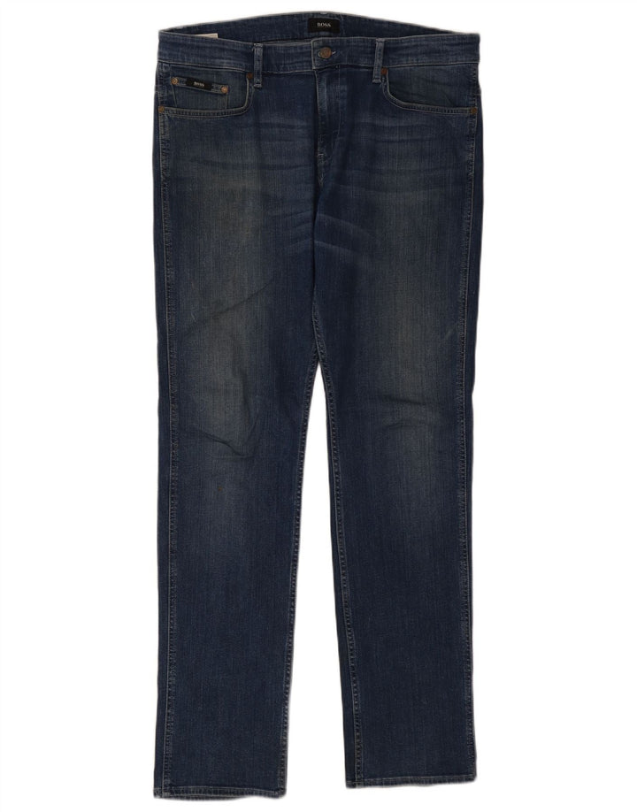 Hugo Boss Herre Slim Jeans W34 L32 Blå Bomuld