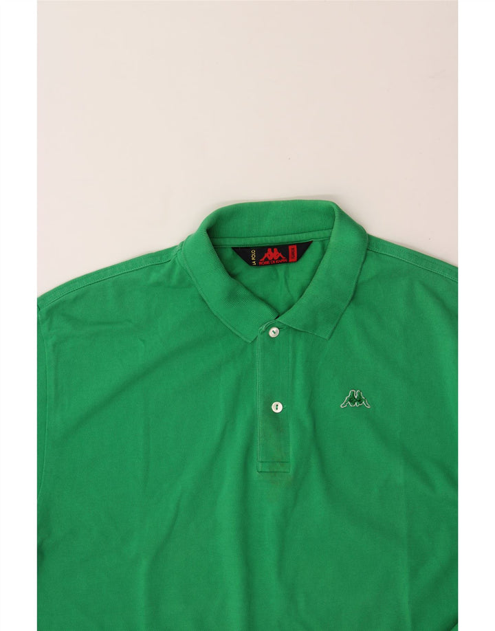 KAPPA Mens Polo Shirt XL Green Cotton Vintage Kappa and Second-Hand Kappa from Messina Hembry 
