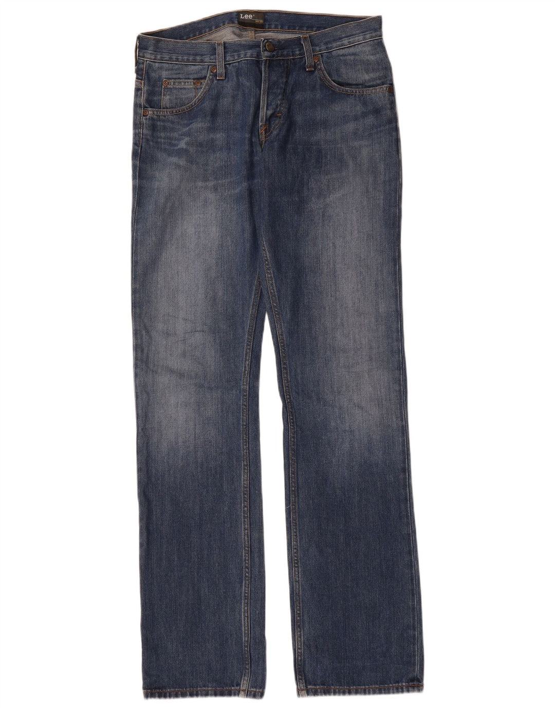 Lee Herre Knox Straight Jeans W33 L36 Blå Bomuld