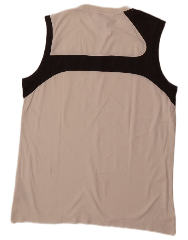 ADIDAS Herrevest Top Stor Hvid Colourblock Bomuld