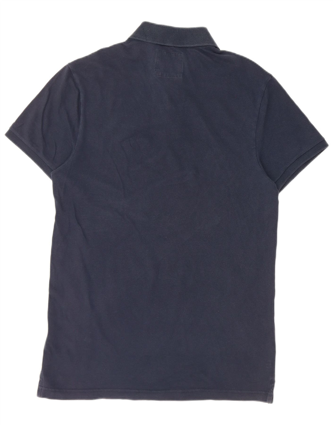 Hollister Stretch Polo Shirt Medium Marineblå Bomuld