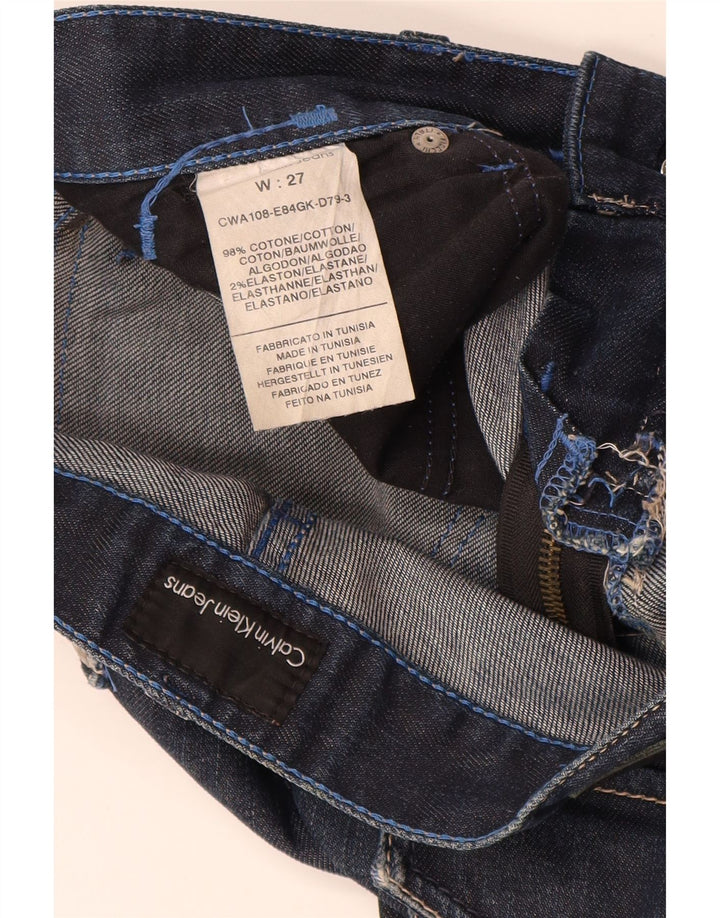 Calvin Klein Dame Slim Jeans W27 L29 Marineblå Bomuld