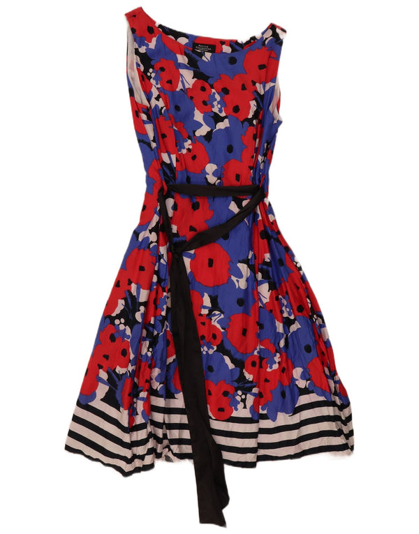 Debenhams Womens Petite A-Line Kjole UK 16 Large Multicolored Floral