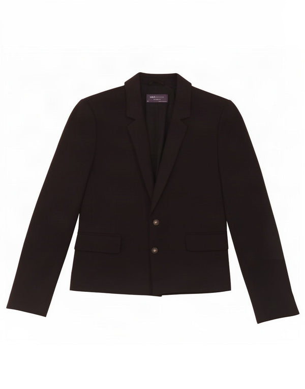 Marks & Spencer Dame Skræddersyet Fit Blazer Jacket UK 12 Medium Black