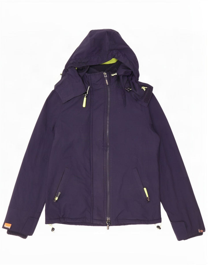 Superdry Womens The Windcheater Windbreaker Jacket UK 14 Medium Navy Blue