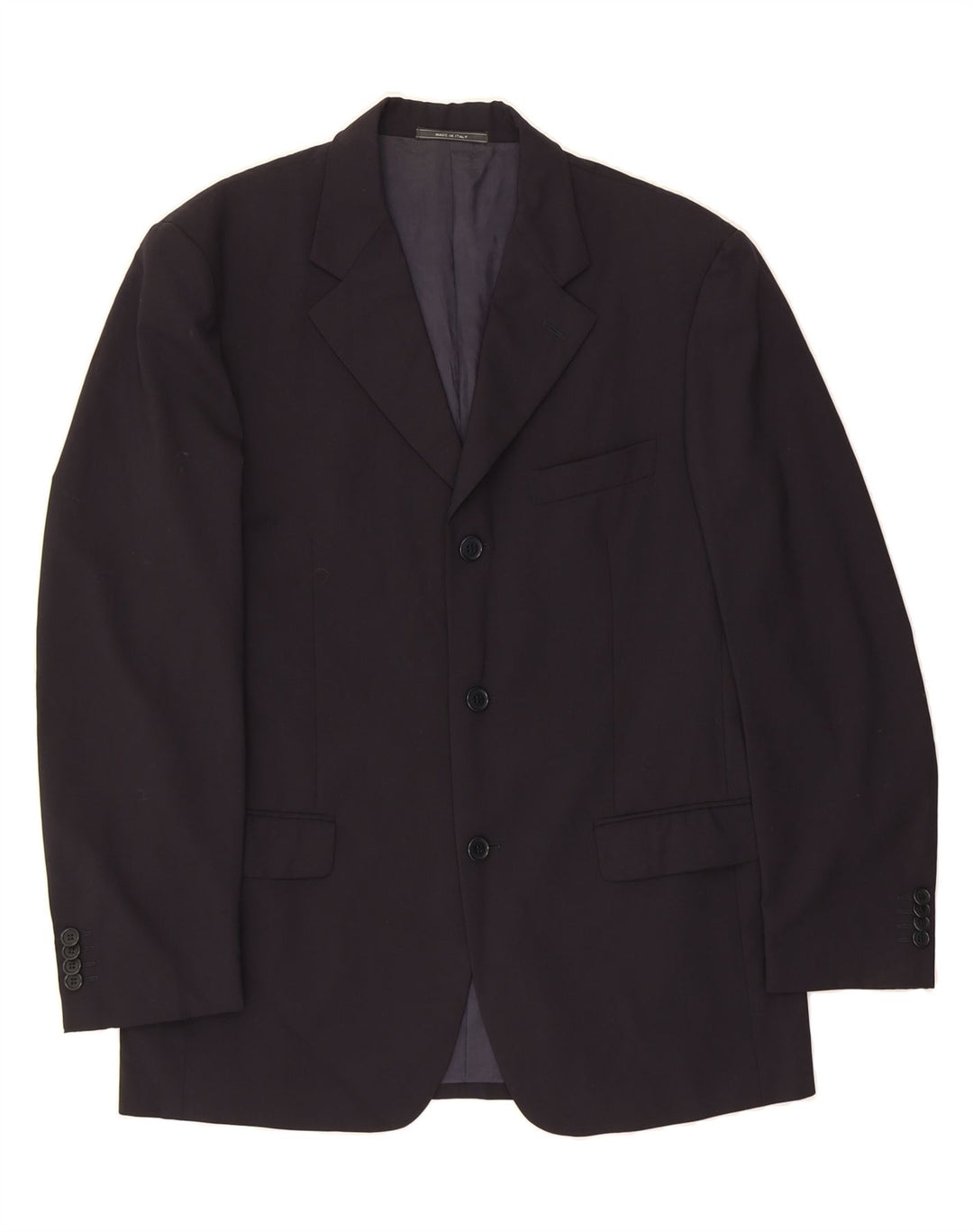 CERRUTI 1881 Mens 3 Button Blazer Jacket IT 48 Medium Navy Blue Cupro Vintage Cerruti 1881 and Second-Hand Cerruti 1881 from Messina Hembry 