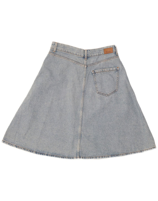 Zara Dame Denim Nederdel Medium W28 Blå