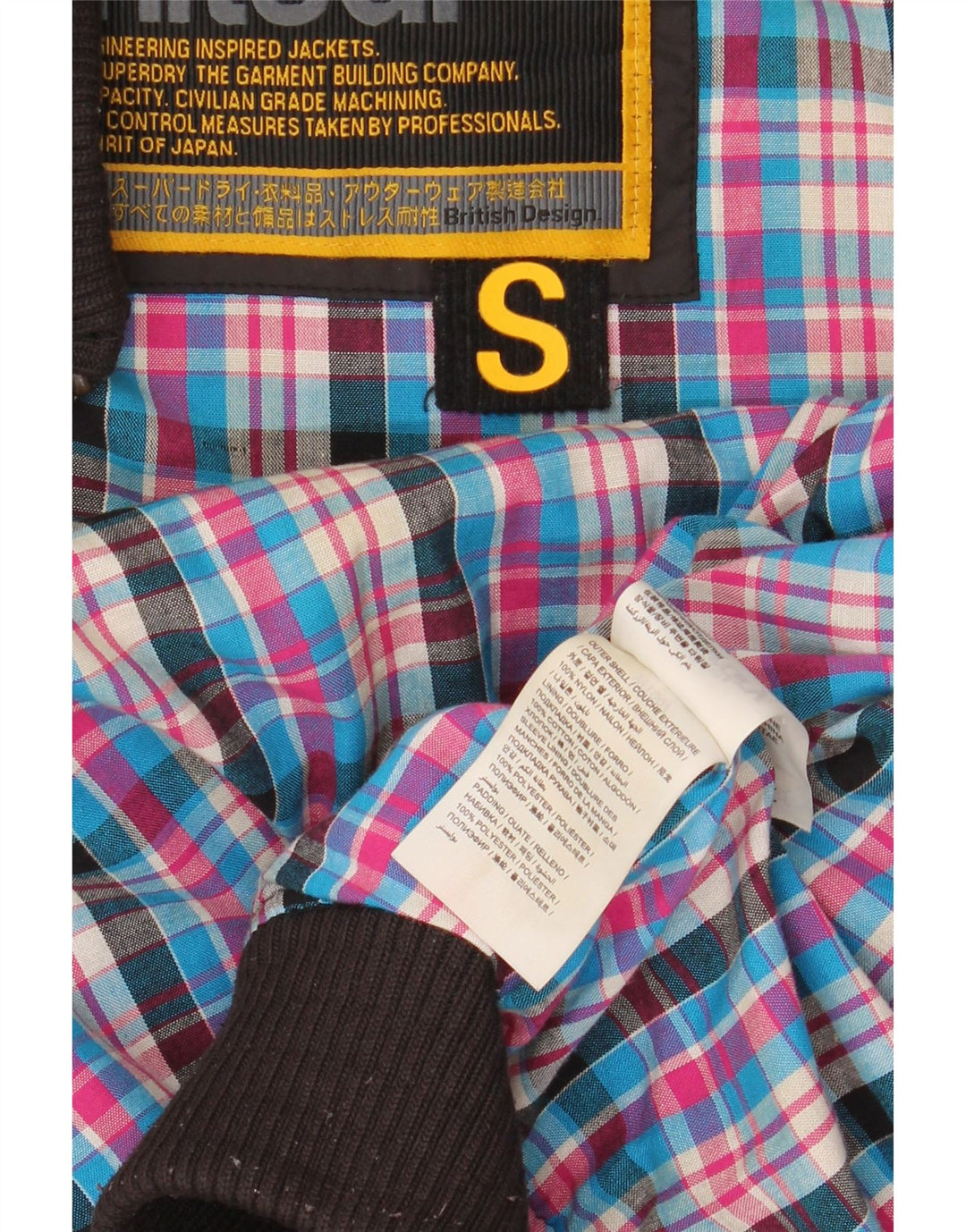 Superdry Quiltet Utility-jakke til kvinder UK 10 Lille sort nylon