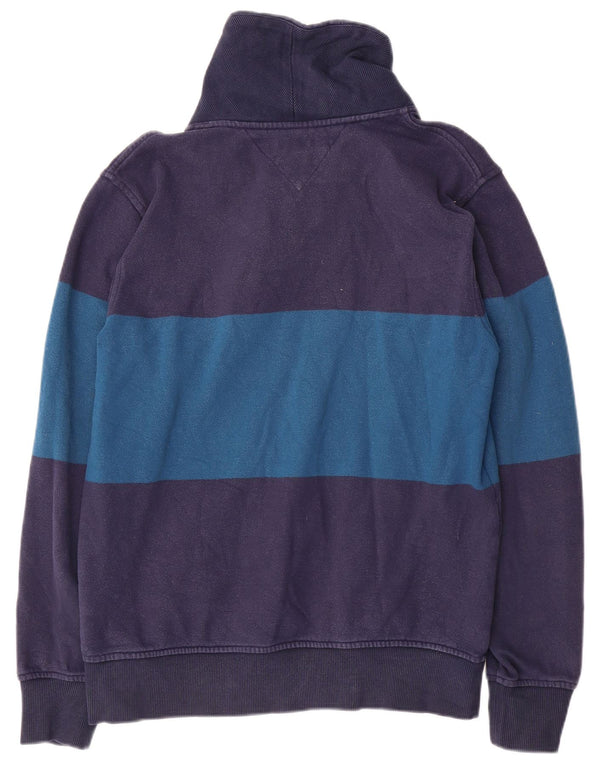 Tommy Hilfiger Herre Sweatshirt Jumper Medium Navy Blue Colourblock