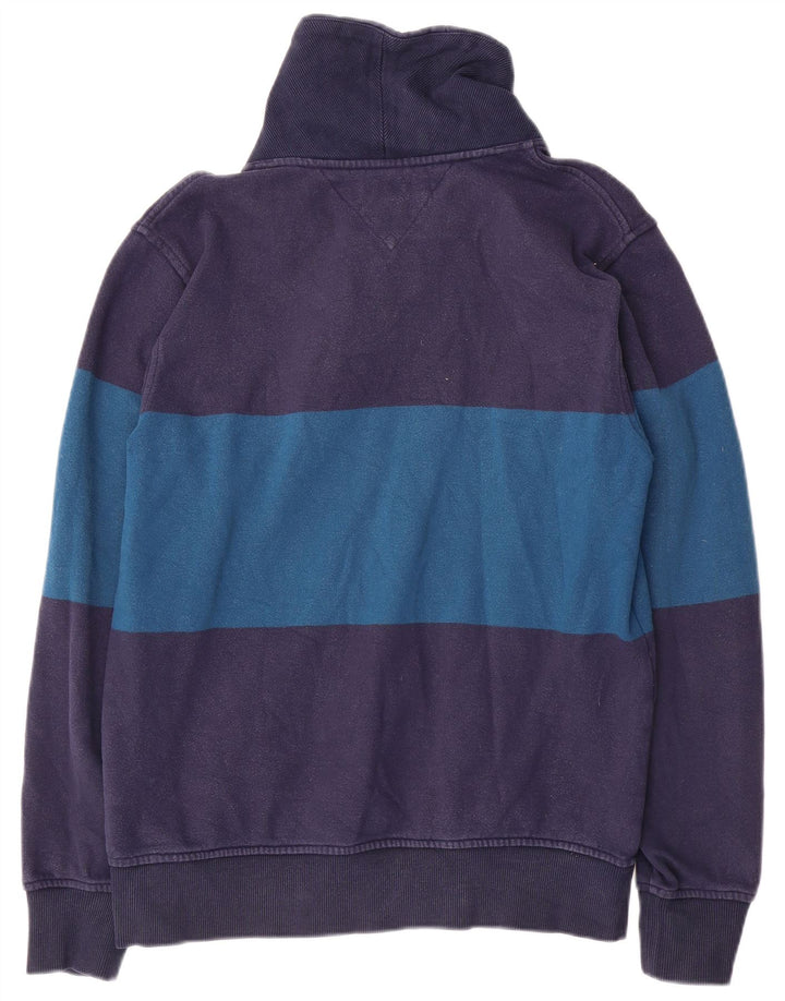 Tommy Hilfiger Herre Sweatshirt Jumper Medium Navy Blue Colourblock