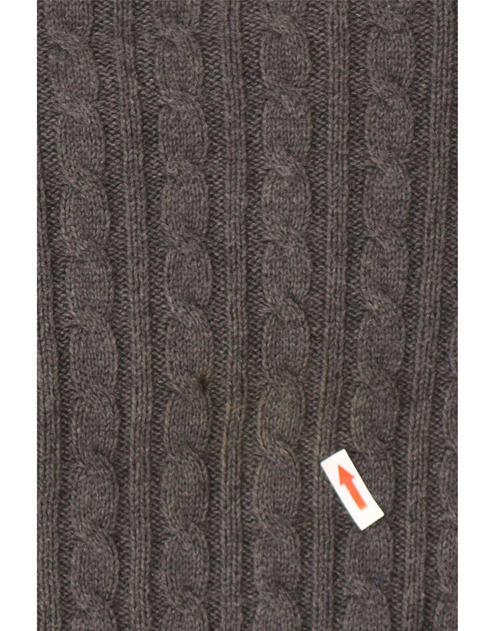 Farah Herre Vintage Crew Neck Jumper Sweater Stor Grå Bomuld