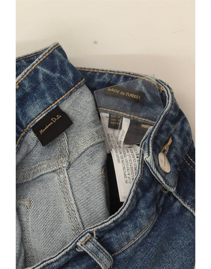 Massimo Dutti Dame Slim Jeans EU 38 Small W28 L26 Blå Bomuld