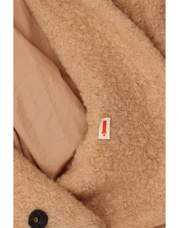 ZARA Trafaluc dobbeltradet frakke til kvinder UK 14 Medium Beige