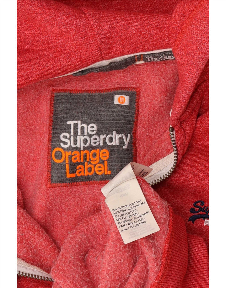 Superdry Hættetrøje med lynlås til mænd Medium rød bomuld