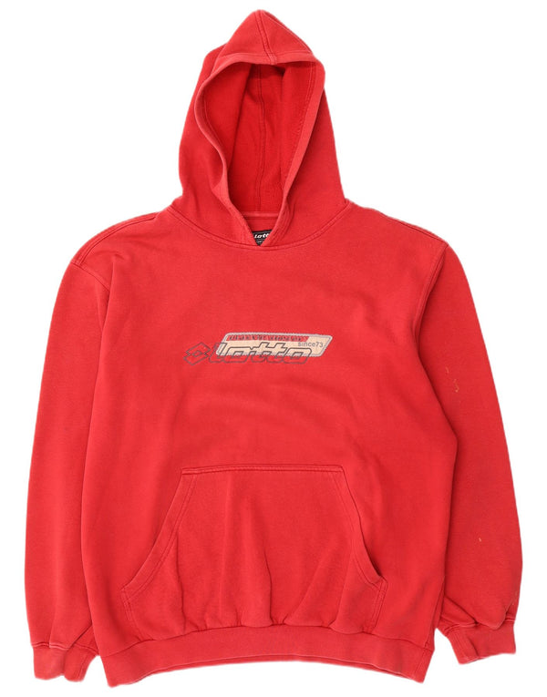 Lotto Herre grafisk hættetrøje Jumper UK 42/44 XL Rød