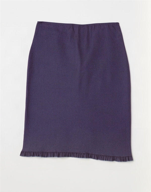 Vintage lige nederdel til kvinder UK 12 Medium W30 Purple Viscose