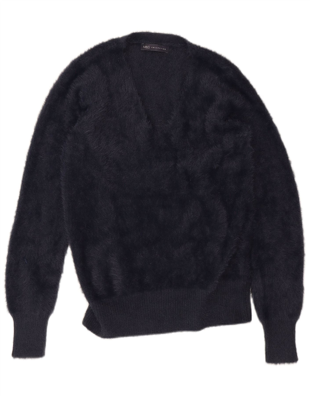 Marks & Spencer Dame V-hals sweater UK 14 Medium Navy Blue