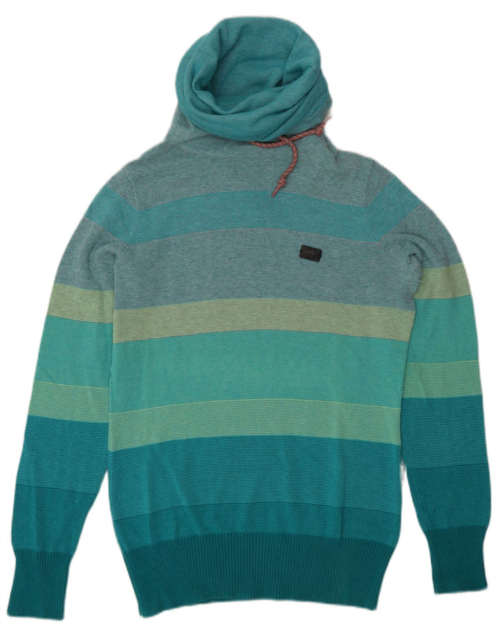 Kappa Herre rullehals sweater mellemblå stribet bomuld
