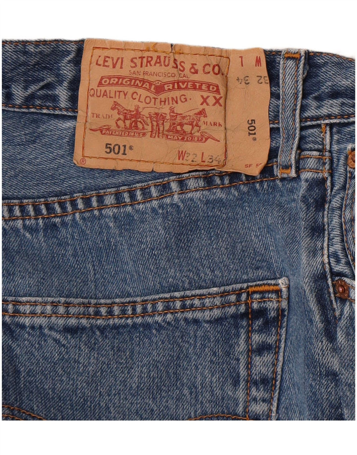 Levi's Herre 501 Straight Jeans W32 L34 Blå