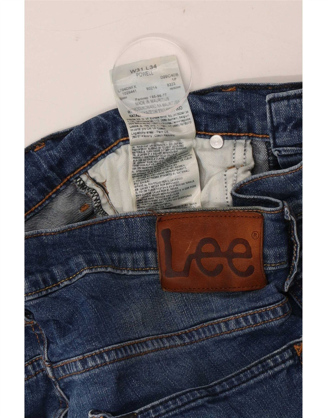 Lee Dame Powell Slim Jeans W31 L29 Blå Bomuld