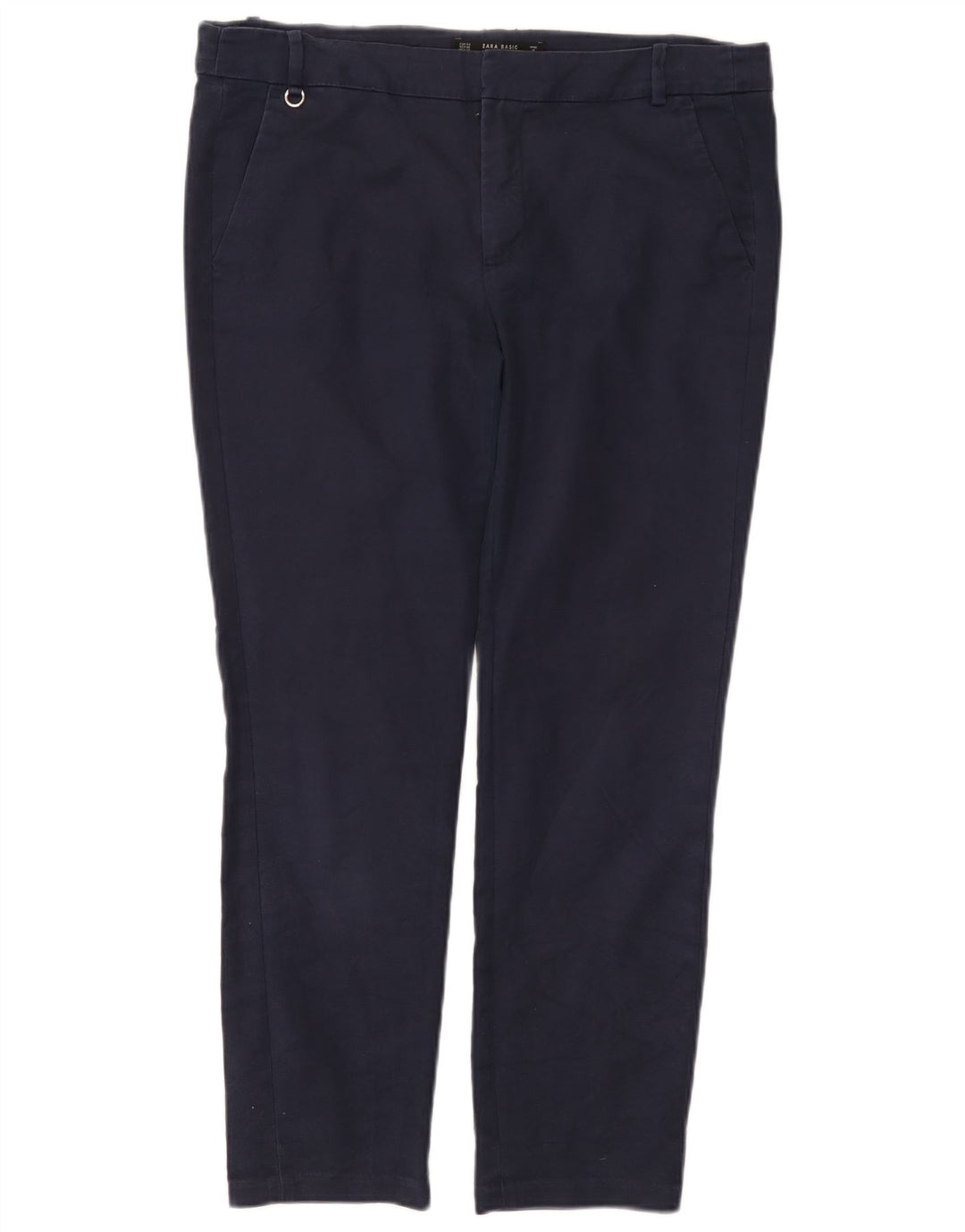 Zara Dame Slim Chino Bukser EU 40 Medium W30 L26 Marineblå