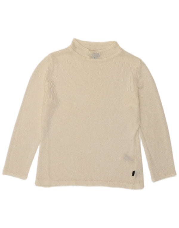 Guess Dame 3/4 ærmet Turtle Neck sweater UK 14 Large Off White