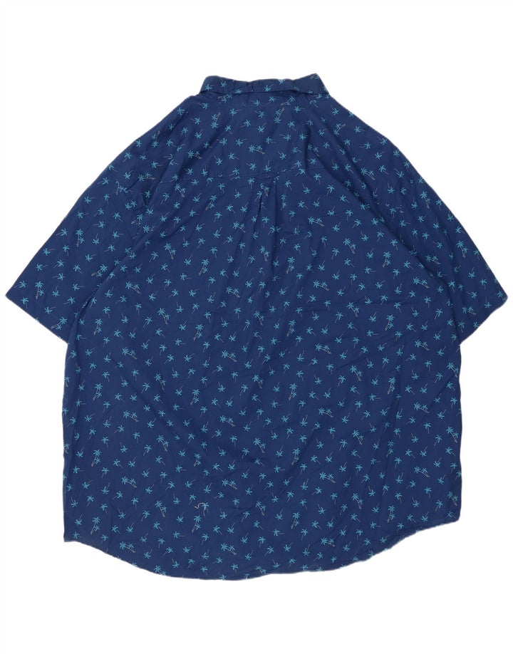 IZOD Kortærmet Herreskjorte 3XL Blå Blomsterbomuld