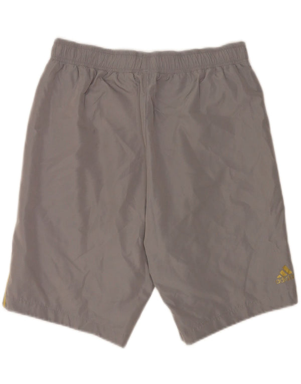 Adidas grafiske sportsshorts til mænd mellemgrå polyester