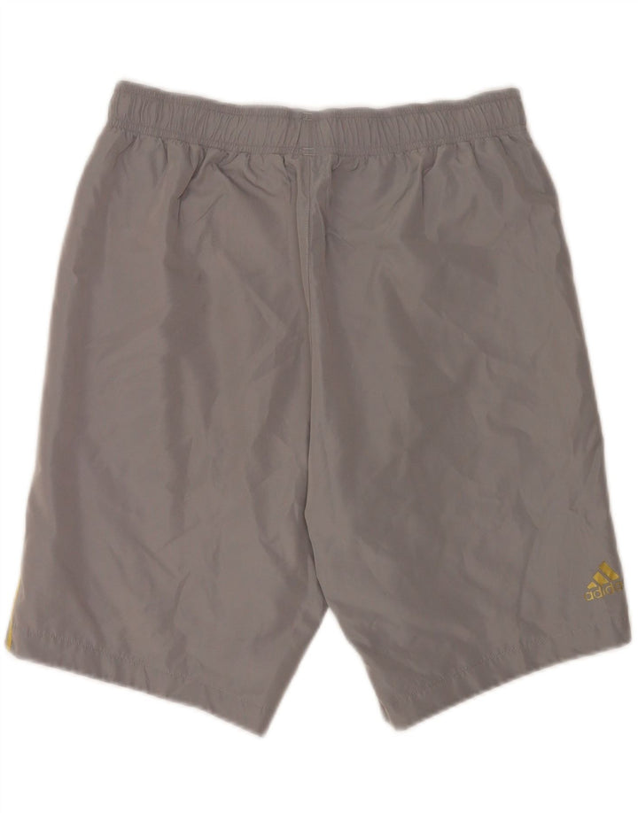 Adidas grafiske sportsshorts til mænd mellemgrå polyester