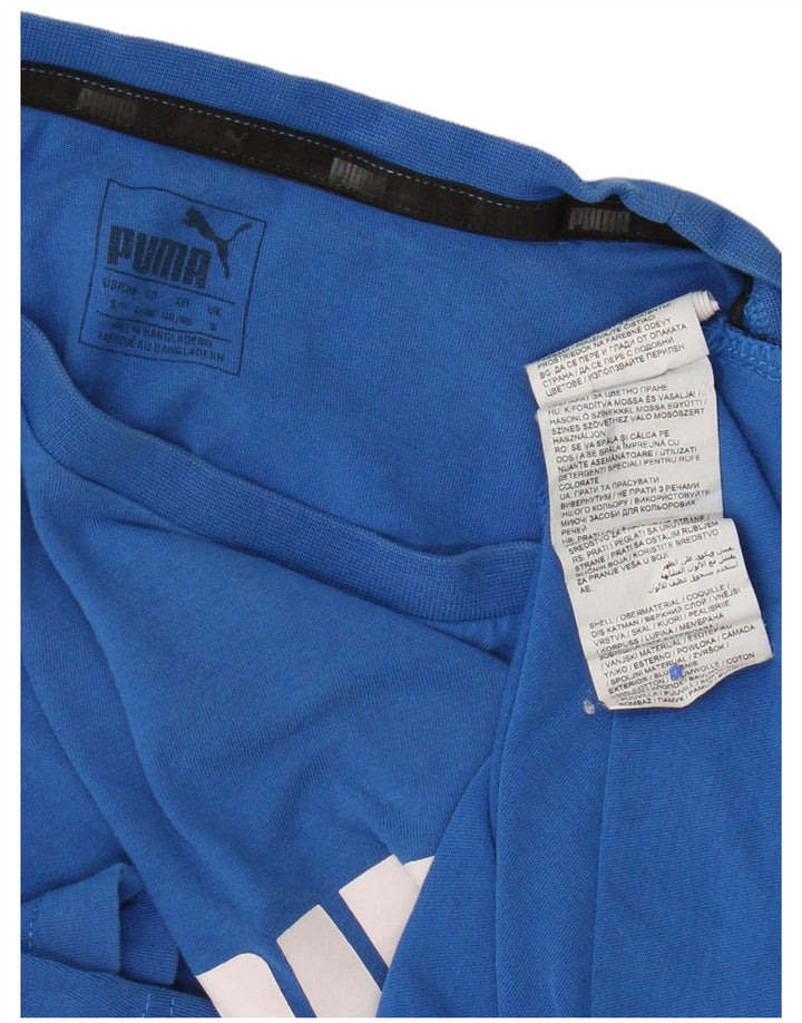 Puma Herre grafisk grafisk T-shirt top lille blå bomuld
