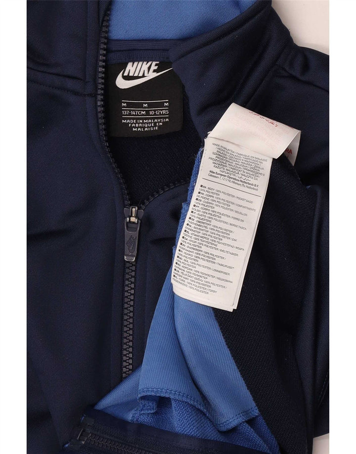 Nike Træningsdragt Topjakke til drenge 10-11 år Medium Navy Blue Colourblock