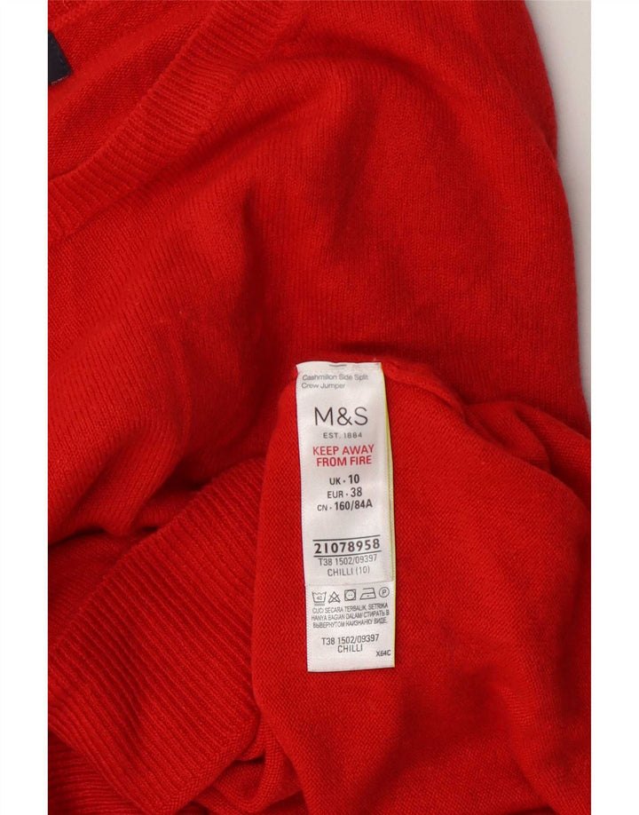 Marks & Spencer Dame sweater med rund hals DK 10 Lille rød akryl