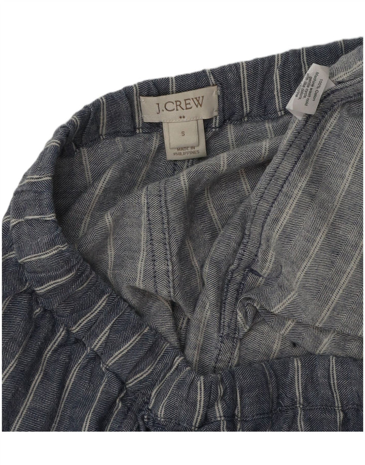 J. CREW Casual Shorts til kvinder Små W34 blå stribet bomuld
